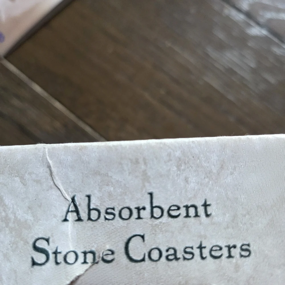 AbsorbaStone Set of 4 Black Labrador Retriever Dogs Absorbent Stone Coasters